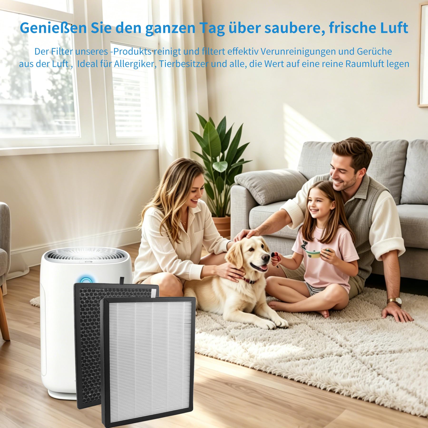 FY2420/30, FY2422/30, filtro di ricambio per Philips AC2882, AC2887, AC2889 e AC3829, serie 2000/3000, con 1 filtro e 1 filtro ai carboni attivi