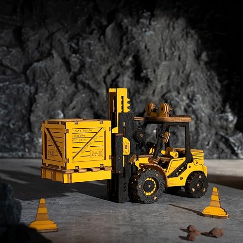 Miniatura 7 de ROBOTIME Juego de bloques de construcción de vehículos de ingeniería para niñosadultos creativos STEM juguetes rompecabezas de madera 3D TG413K