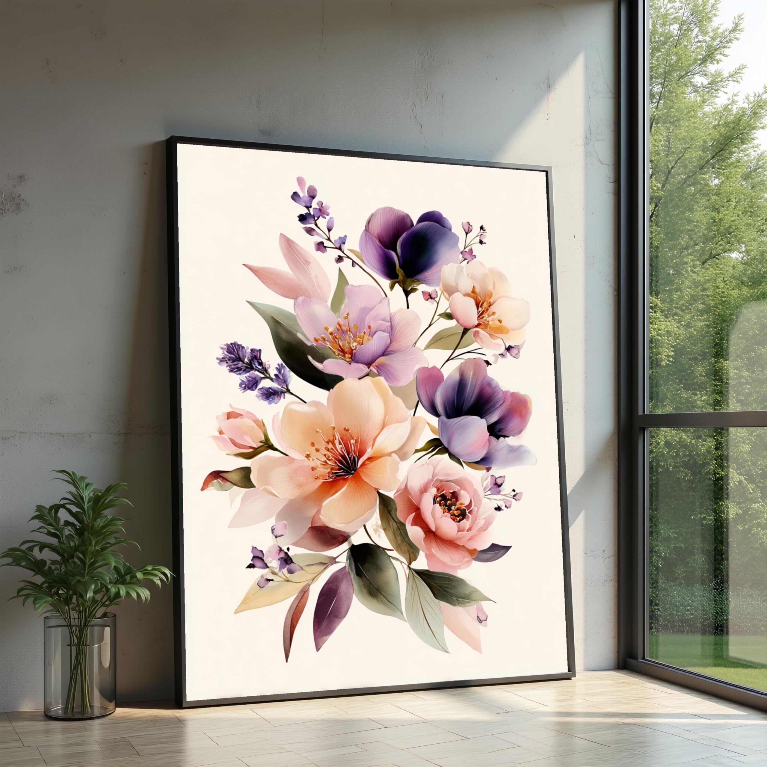 Impression botanique sur toile décoration intérieure fleurs XINBAO - 8