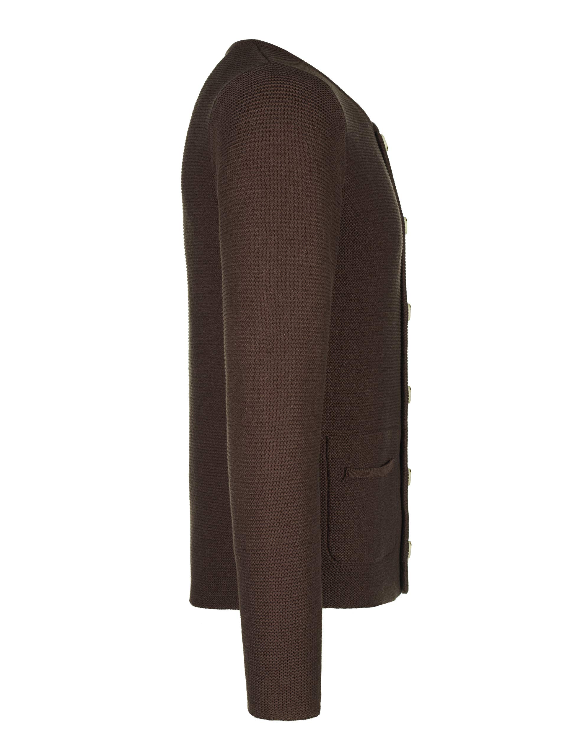 Almbock Strickjacke Herren - Cardigan für Männer in schwarz-anthrazit, braun, grau - Trachten Strickjacke - Größen S, M, L, XL, XXL, XXXL
