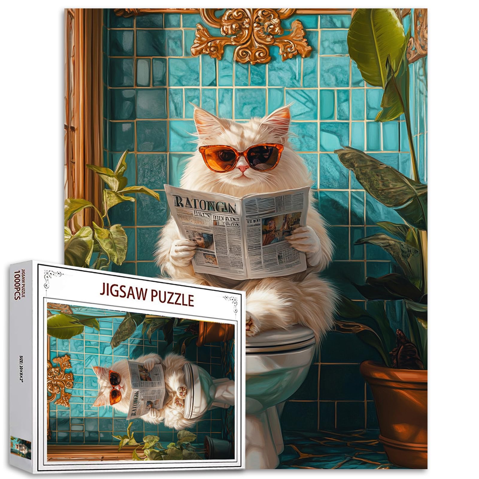 Jigsaw Puzzles-Toilet Animal-Whoops Decor