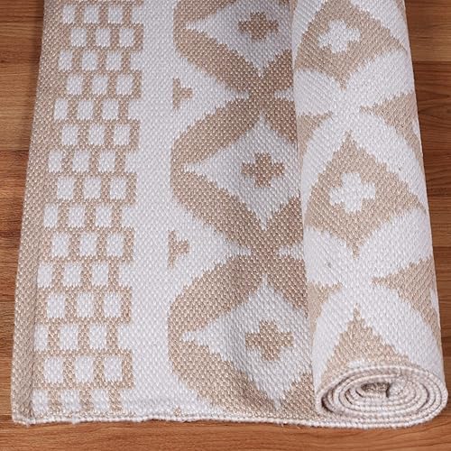 Miniatura 5 de SUPERIOR Alfombra grande para interiores y exteriores, decoración geométrica de celosía, decoración del hogar, patio, entrada, cubierta, porche