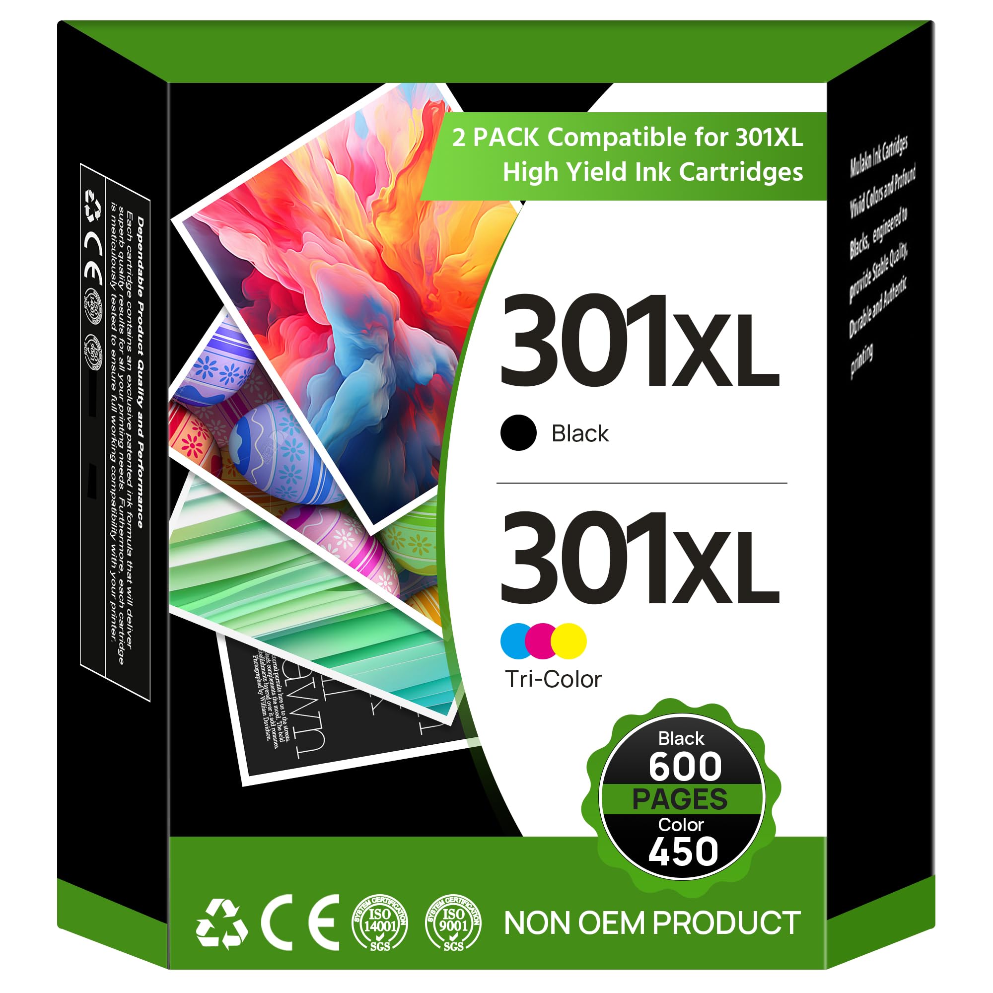 INK E-SALE 301XL Inktcartridges Multipack Vervanging Voor HP 301 Inktcartridges Zwart Voor Envy 4500 5530 4504 4502 DeskJet 2540 1510 1000 1050 2050 2544 3050 1010 2549 OfficeJet 2620 4630 4632 - View #5
