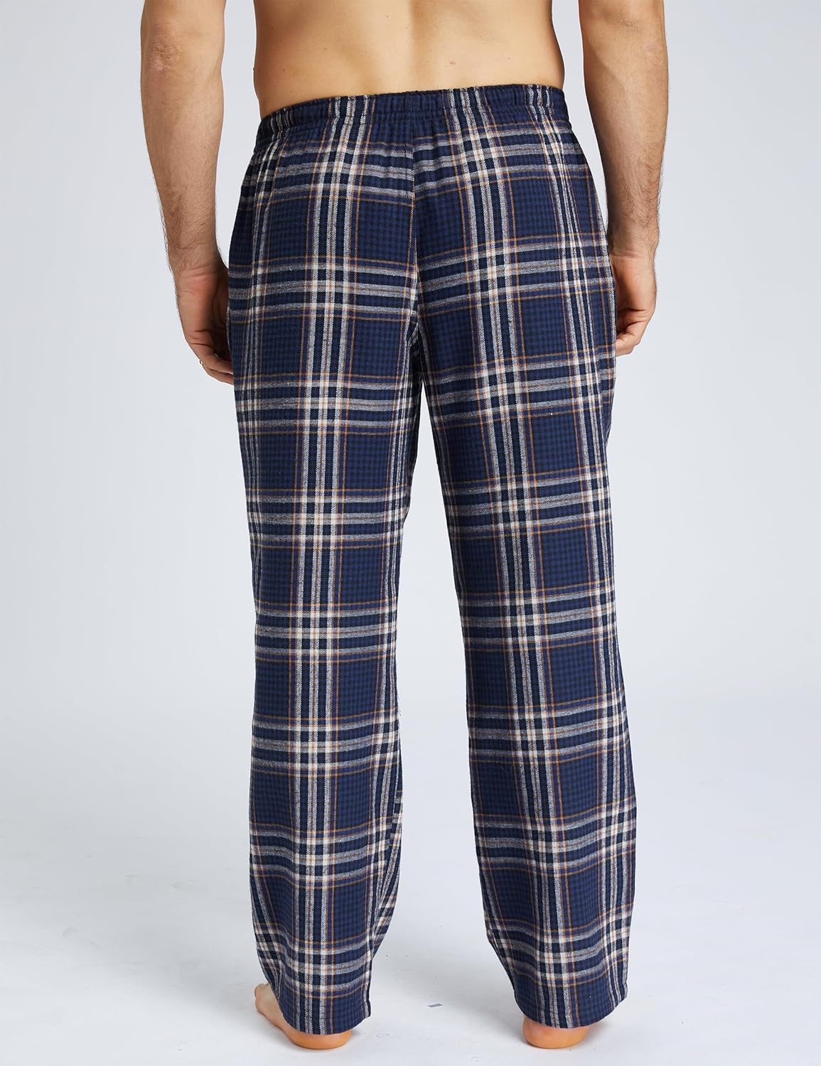 Mens Pajama Pants Flannel Cotton Plaid Sleep & Lounge Pants, PJ Bottoms with Pockets and Button Fly - Image 7