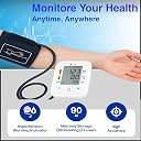 AccuTrust Digital Blood Pressure Monitor Machine for Home Use | Upper Arm BP Monitor with Large LCD Display, Hypertension Indicator, 100 Readings Memory, Dual Power Supply gallery image