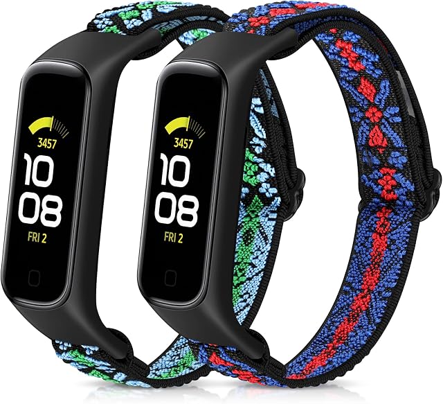 TumpCez Elastic Nylon Strap Only Compatible with Samsung Galaxy Fit 2 for Women Men, Adjustable Strap Breathable Band Sport Replacement Wristband for Samsung Galaxy Fit2 SM-R220