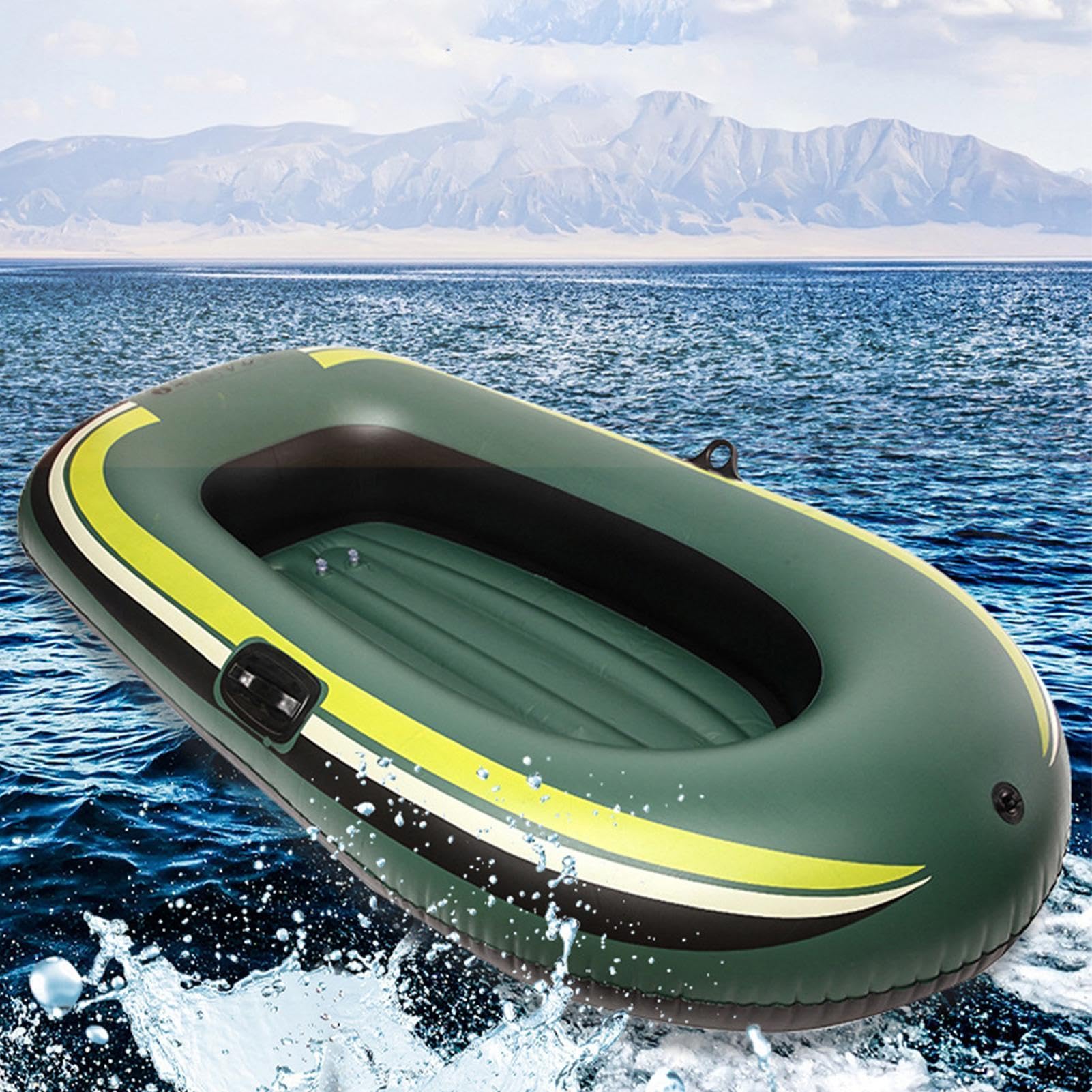 Bateau Gonflable Adulte Enfant, Canot Pneumatique en PVC Épais Anti-Dérapant et Anti-Fuite, Radeau Gonflable pour Piscine Lac Rivière Plage, Sport Nautique Été, 140x90cm