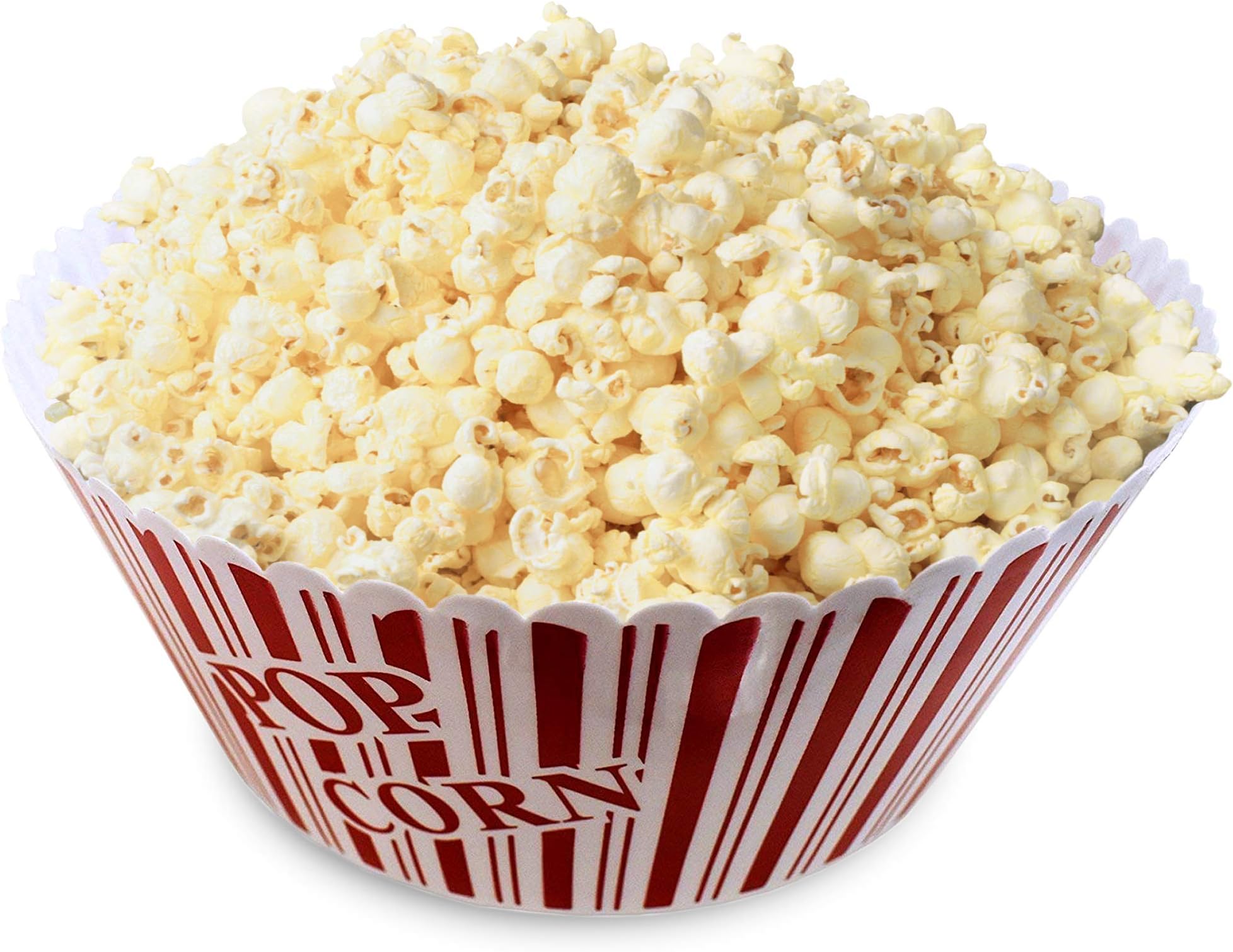 Popcorn Container Large 100 oz Beautiful Decorated Round Popcorn Bowl 2 Pack