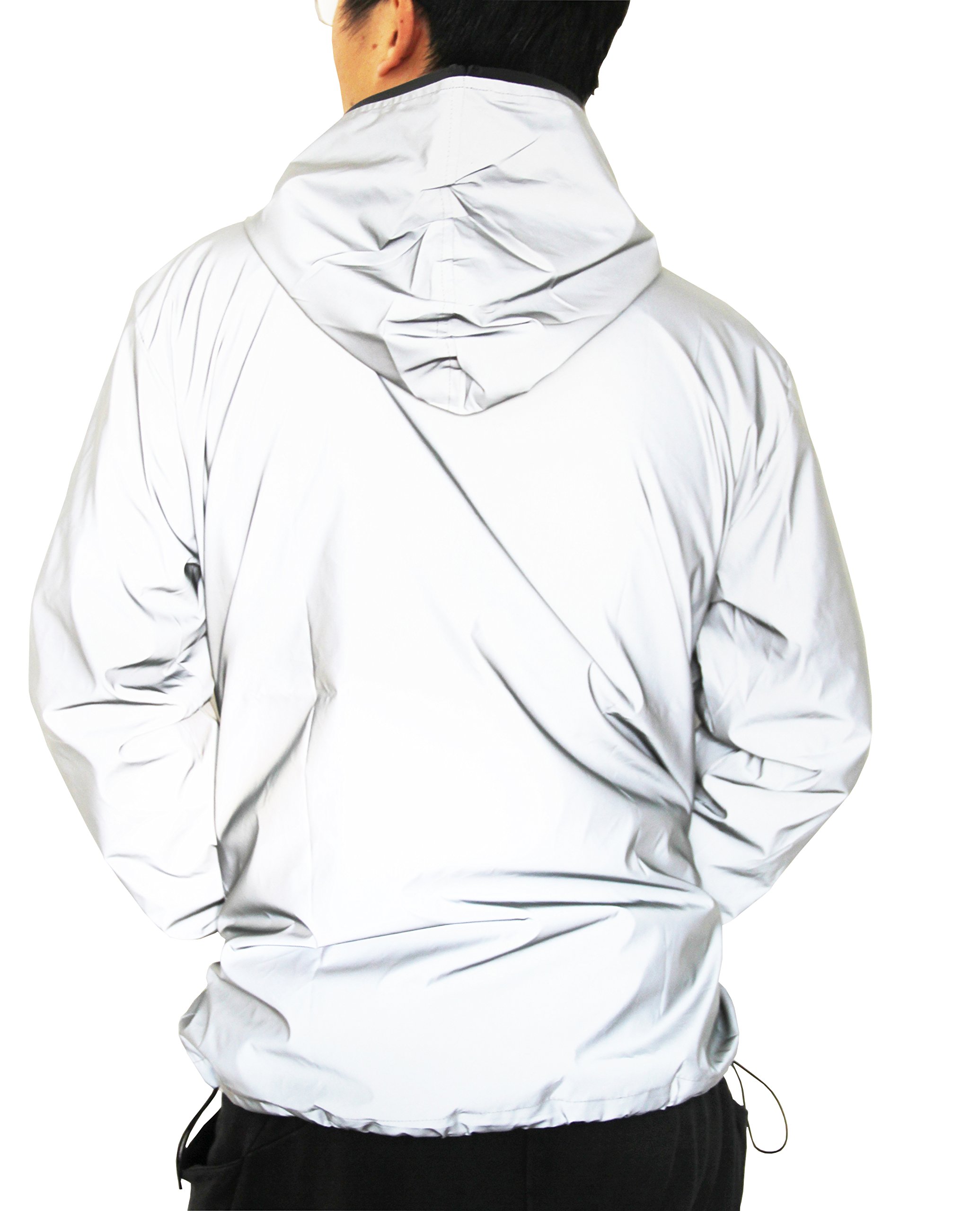 NewL Chaqueta Reflectante de Ciclismo para Hombres con Capucha
