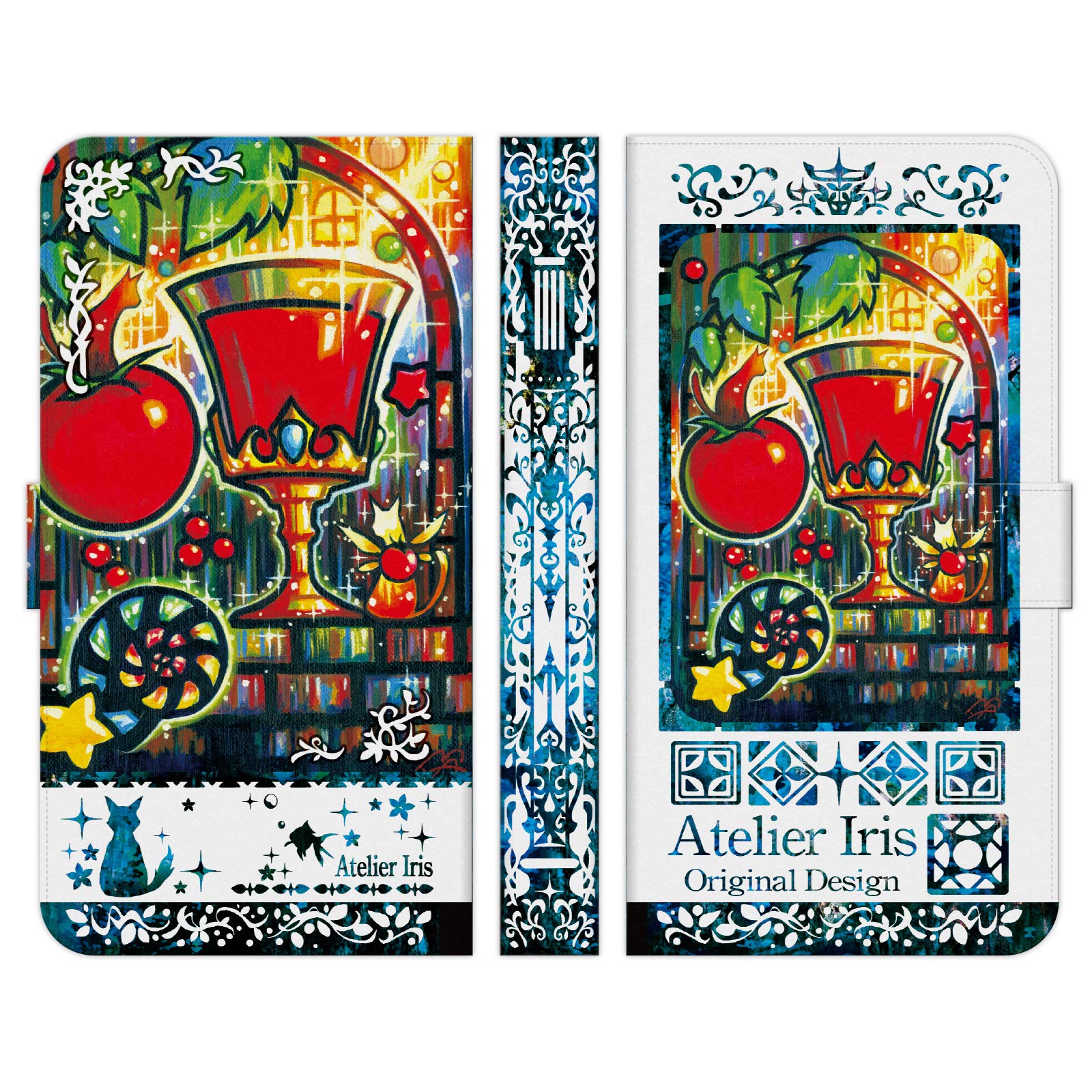 Amazon Co Jp ブレインズ Galaxy A8 Scv32 手帳型 ケース カバー 魅惑のトマトジュース 白地 ブルー アトリエアイリス 猫 動物 かわいい 油絵 デザイン イラスト トマト トマトジュース 野菜 家電 カメラ