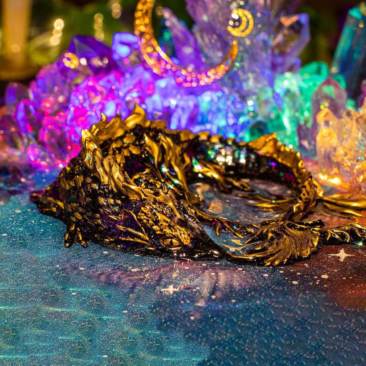 FUNSHOWCASE 3D Water Dragon Cake Chocolate Mold Decoration Tools Silicone Epoxy Resin Jewelry