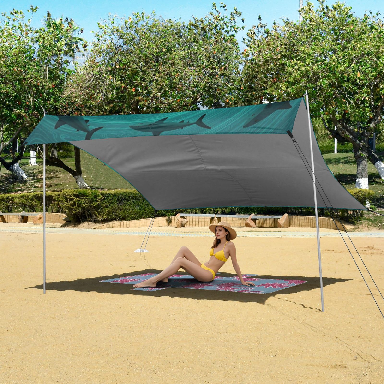 Sotto Blue Ocean Beach Canopy UPF50+