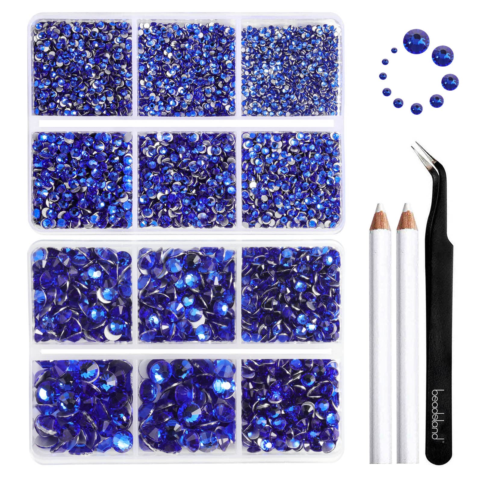 Beadsland 8300PCS Flatback Rhinestones