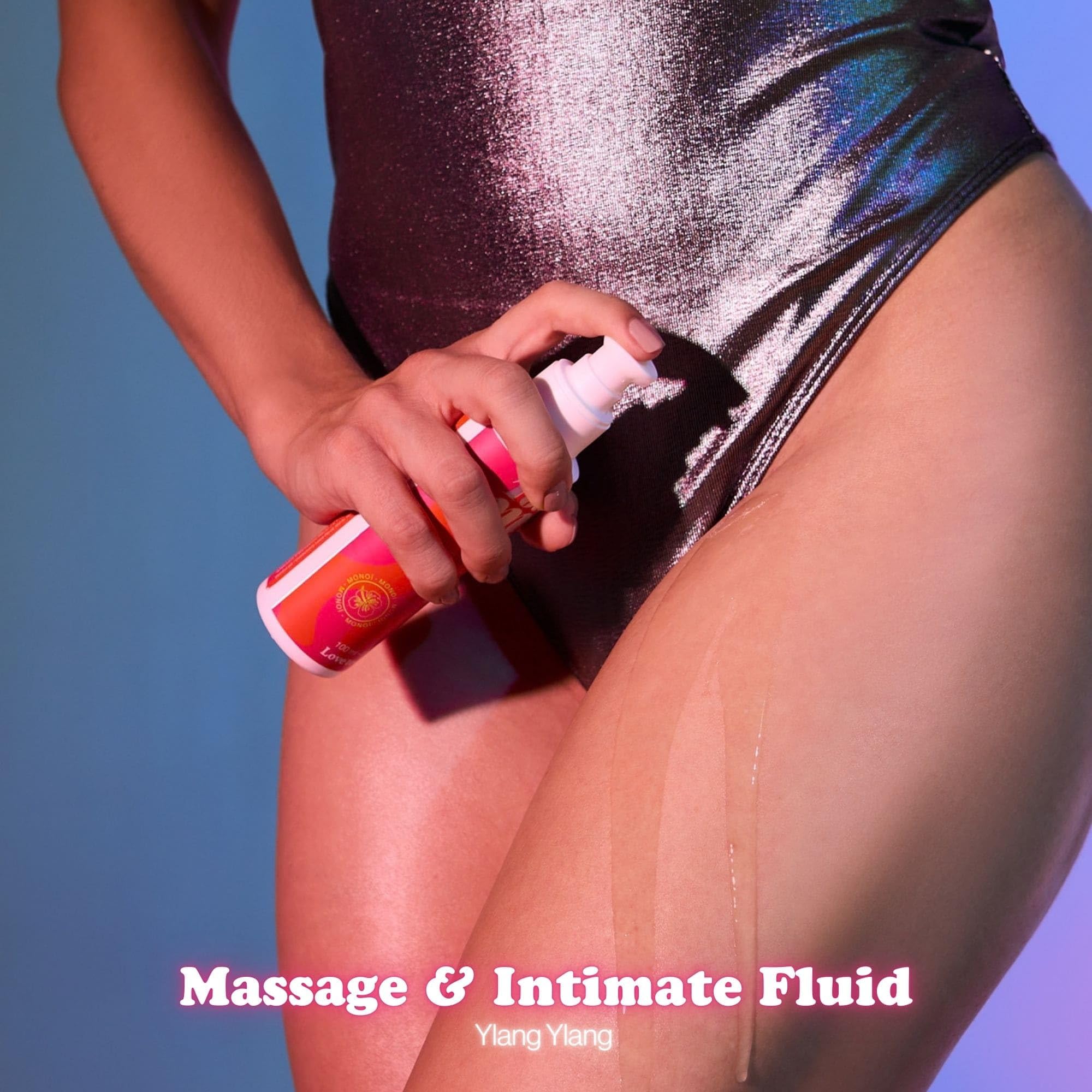 Love to Love Touch My Body 100 ml – Fluide de Massage & Lubrifiant Intime Silicone 2-en-1, Lubrifiant Ultra Glissant Longue Durée, Fluide Sensuel pour le Corps, Vegan, Fabriqué en France - Ylang Ylang