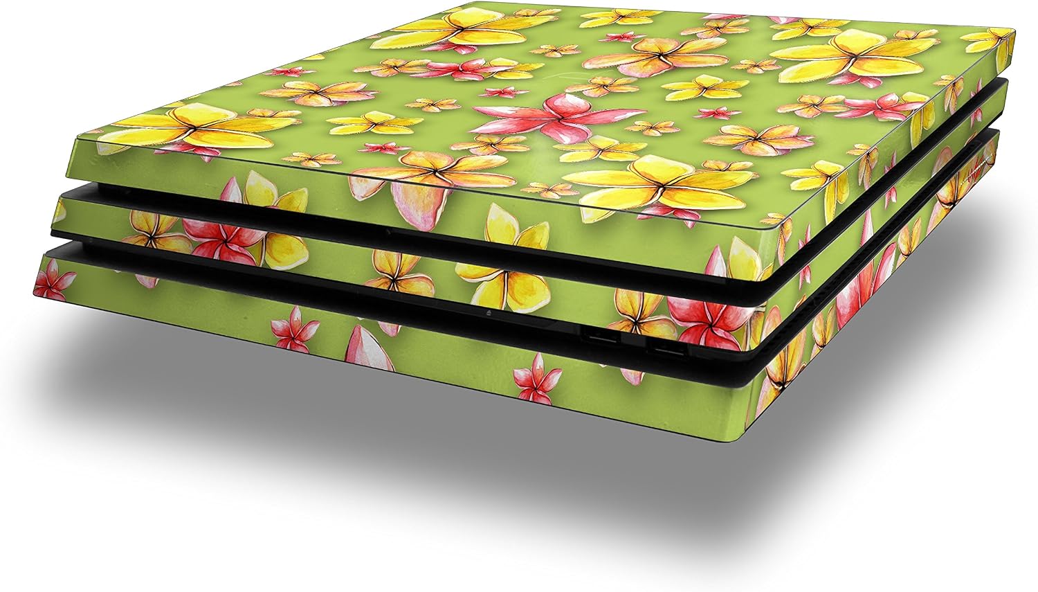 Vinyl Decal Skin Wrap Compatible with Sony PlayStation 4 Pro Console Beach Flowers Sage Green