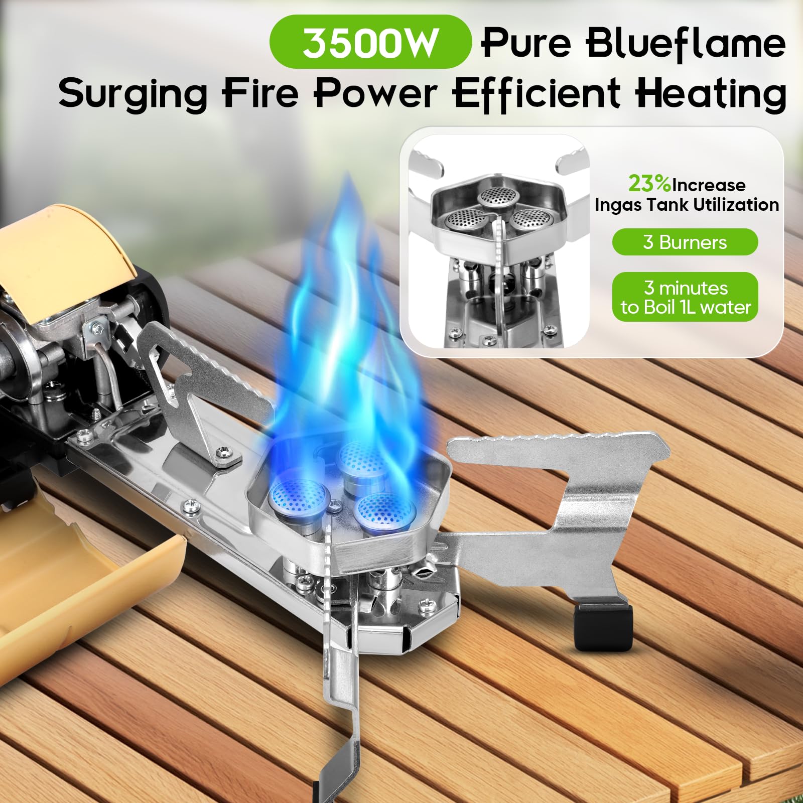 Sterno Réchaud Portable au Butane, 7 000 BTU avec Étui de Voyage, Camping et Usage d'Urgence