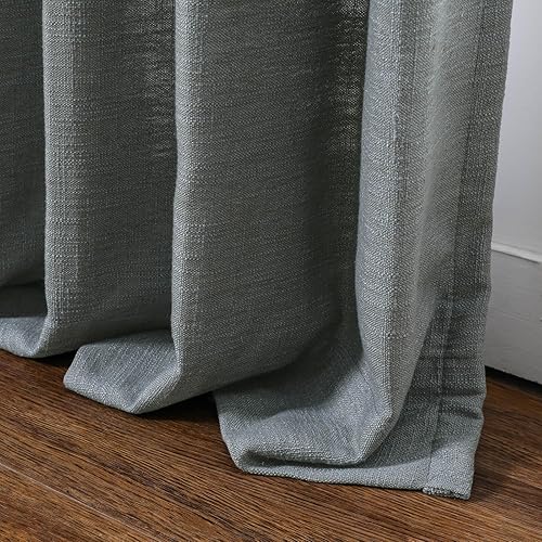 Miniatura 35 de Drapifytex Cortina plisada de lino sintético, cortina para oscurecer la habitación, 56 pulgadas de ancho x 96 pulgadas de largo, cortina de cobre 26