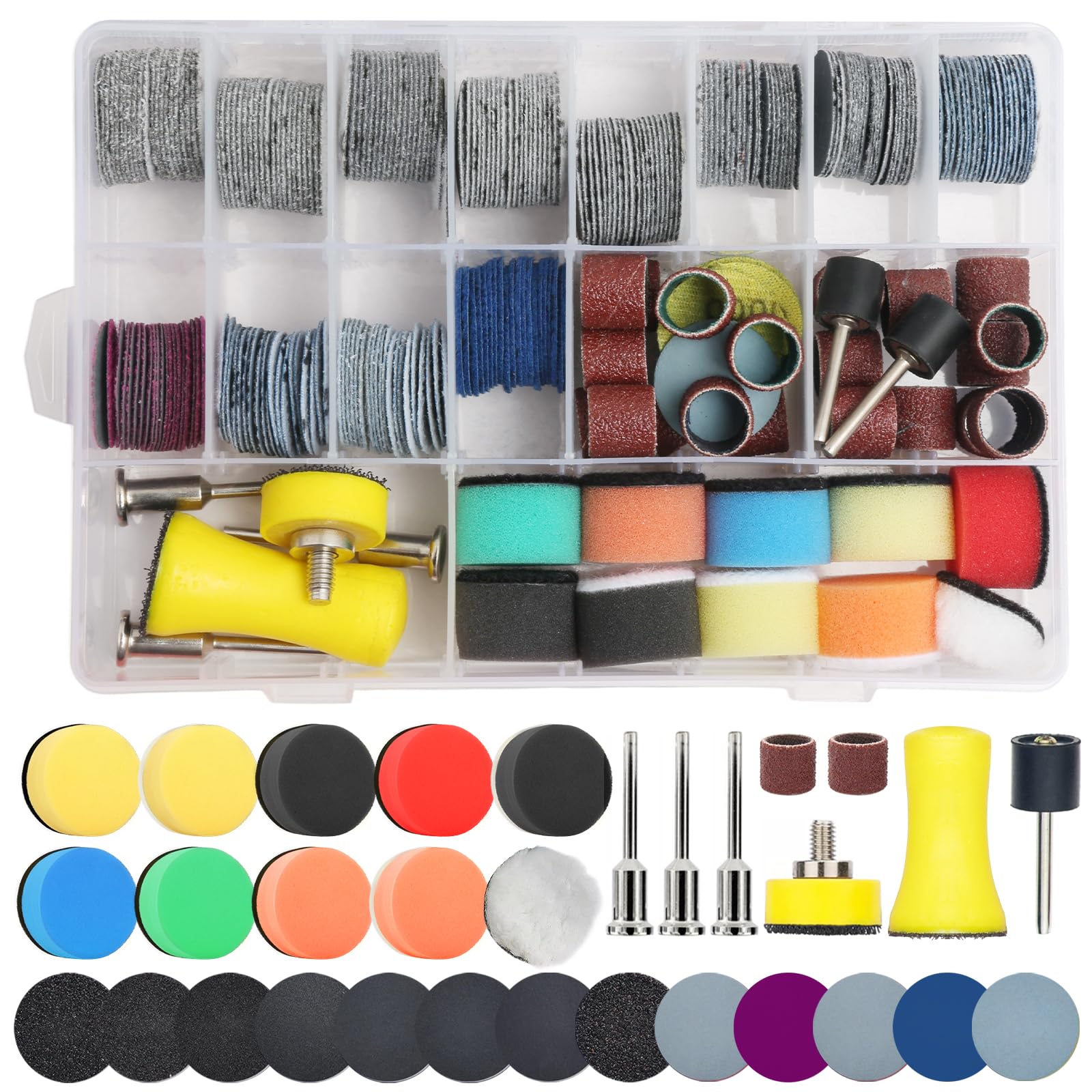 Seconero 297 Pcs 25mm Wet and Dry Sanding Discs and Drum Sander Set