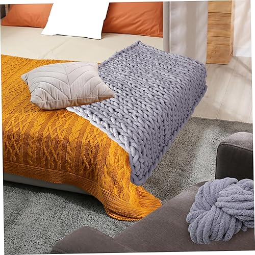 Miniatura 2 de Chunky Yarn 250gRoll Plush Thick Yarn for Crochet Warm Soft Arm Knitting Yarn for Making Winter Sweaters Scarves Grey Chunky Yarn