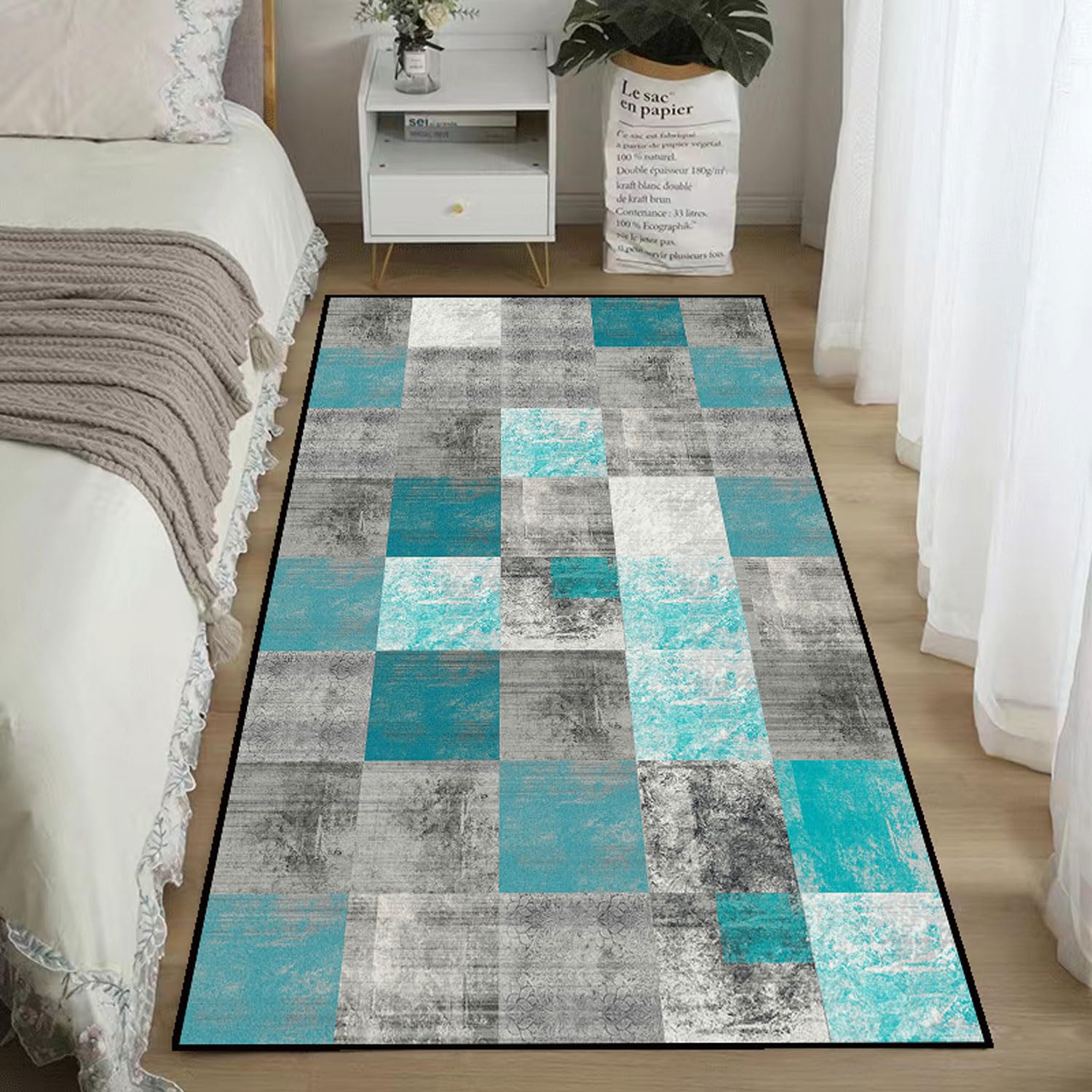 Tapis de Couloir coloré, Lavable, Tapis de Passage, Tapis de Couloir, Long et Largeur Personnalisable