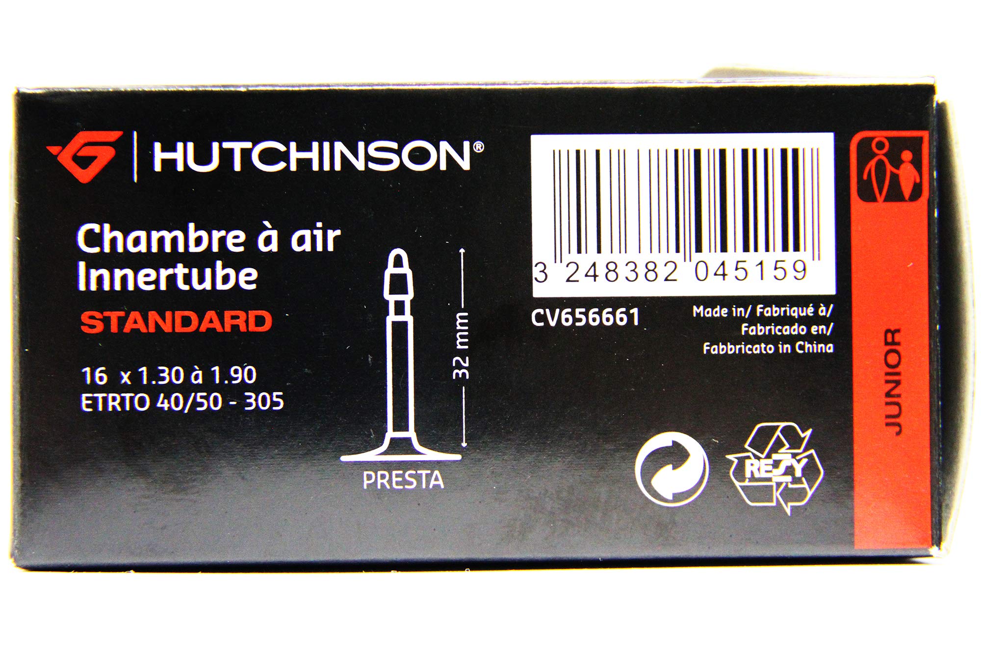 HUTCHINSON City Standard Fahrradschlauch – Pannensicher, Schräder-Ventil, 0,9 Mm Dicke, 700x37-50