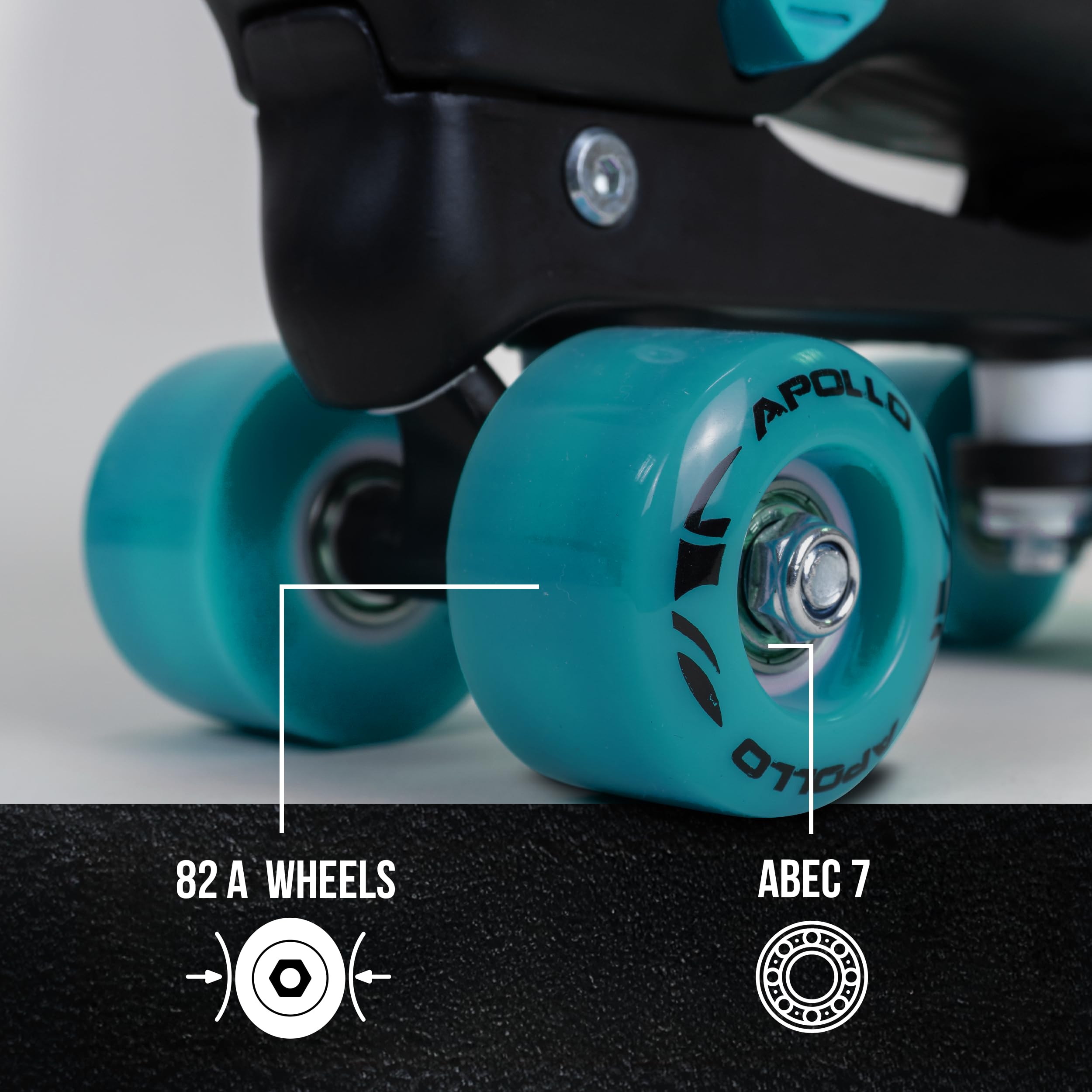 Apollo Champion Adjustable Quad Skate wrotki – regulowane wrotki dla dzieci, wygodne, regulowane rolki LED, dla dziewcząt i chłopców, rozmiary 31-42
