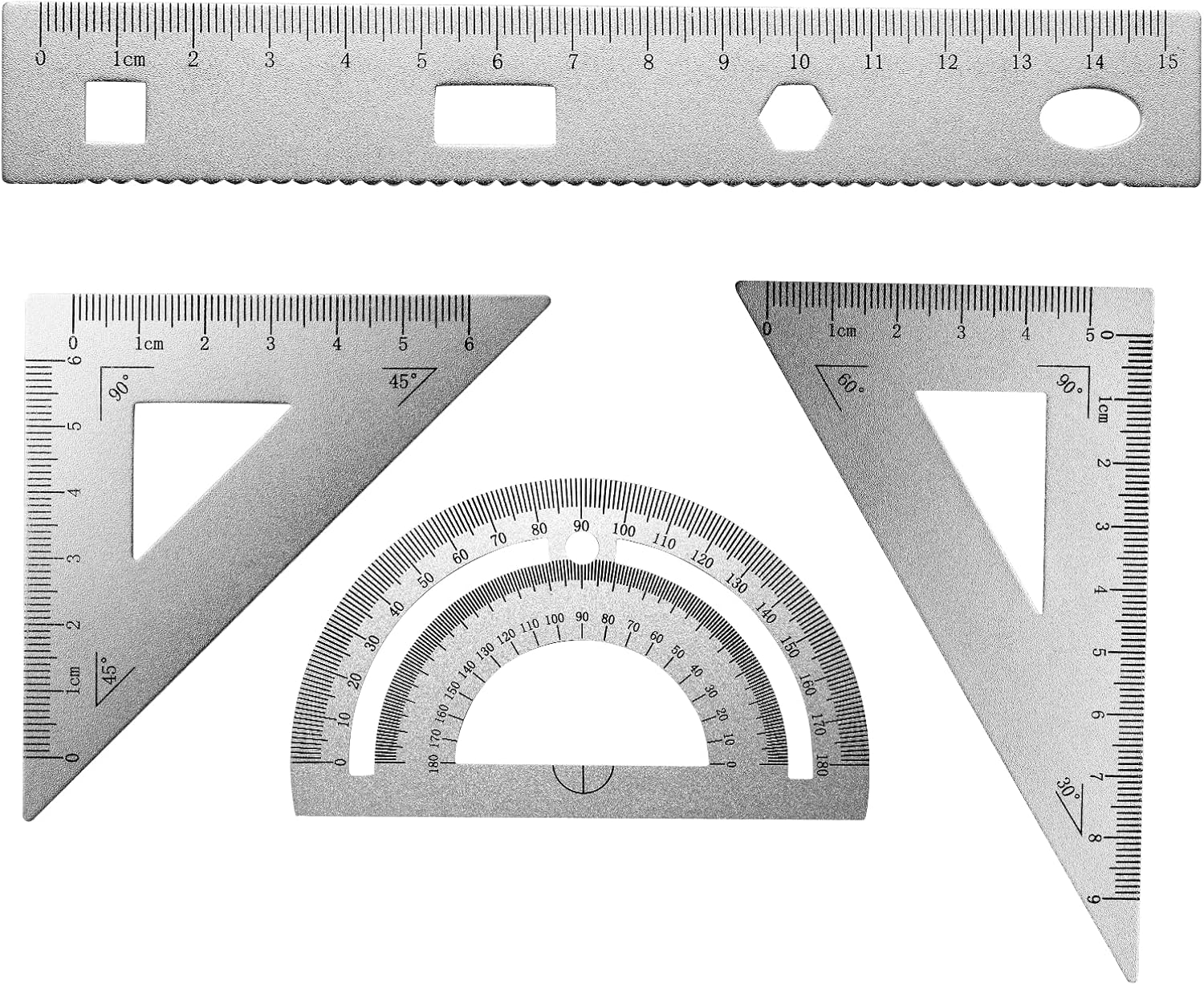 Piutouyar Geometry Set, Aluminum Alloy Triangular Scale