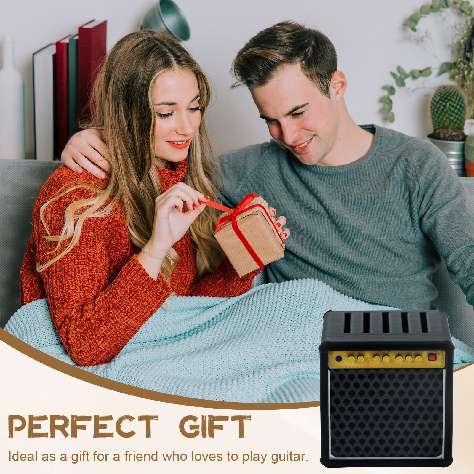 Porte Mediator Guitare, Mini Accessoire Guitare en PLA Imprimé en 3D, Repose Mediator, Cadeau Amusant et Durable pour Les Musiciens et les Passionnés de Musique (Noir)