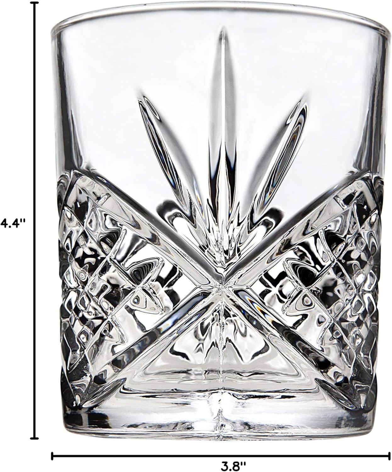 Godinger Dublin Double Old Fashioned Glasses, 11oz, Set of 4