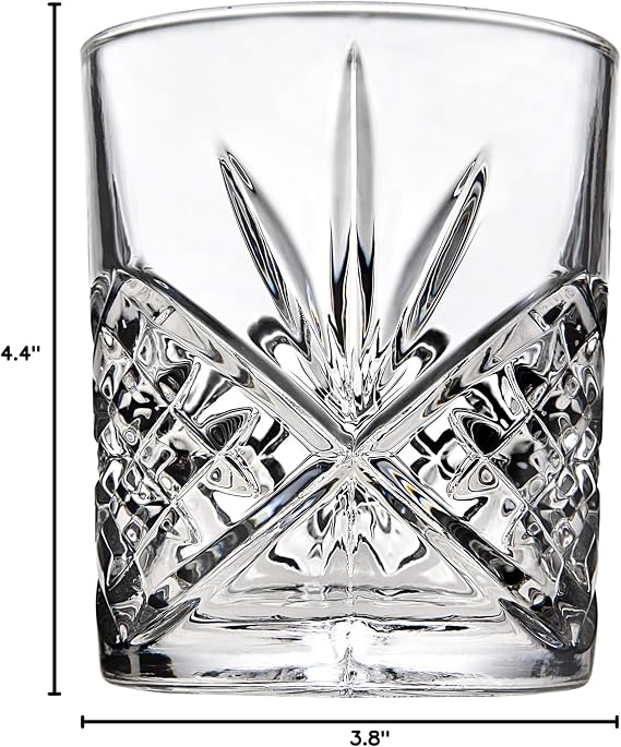 Godinger Dublin Double Old Fashioned Glasses, 11oz, Set of 4