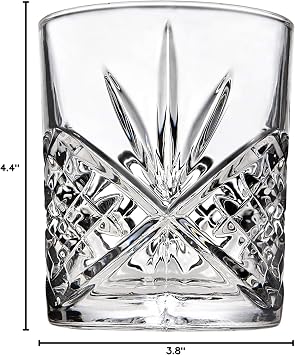 Godinger Dublin Double Old Fashioned Glasses, 11oz, Set of 4
