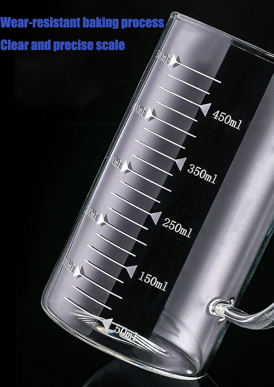 Buy Oyris Graduated Beaker Coffee Mug With Handle And Durable Bamboo Lid Borosilicate Glass Multi Function Food Grade Milk Measuring Cup 500ml Online In Indonesia B0952ncgcb