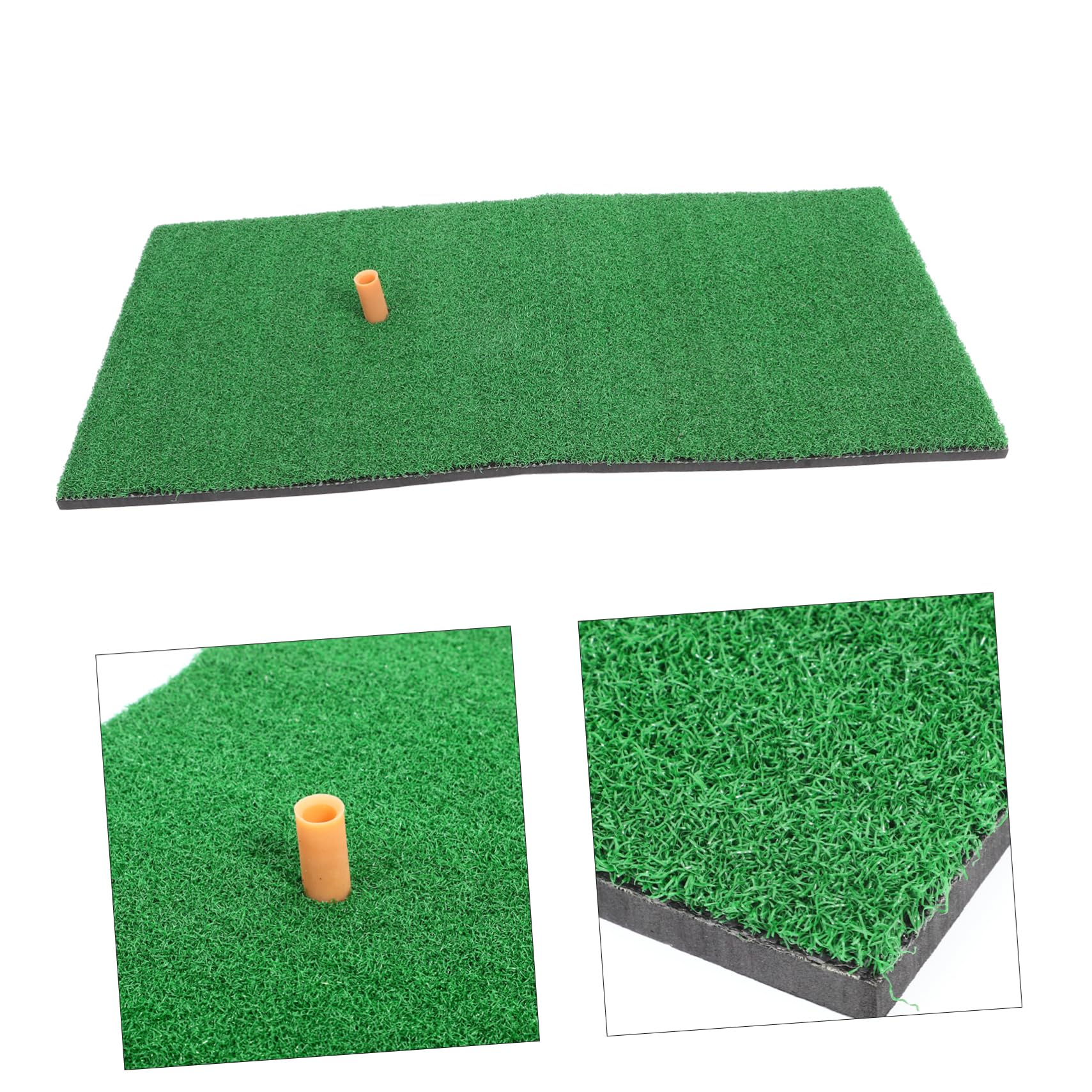 HONMEET 1Set Golf Hitting Mat Indoor Practice Turf Mat with Golf Tees for Realistic Training at Home Portable Design for Drives Shots and Game Practice