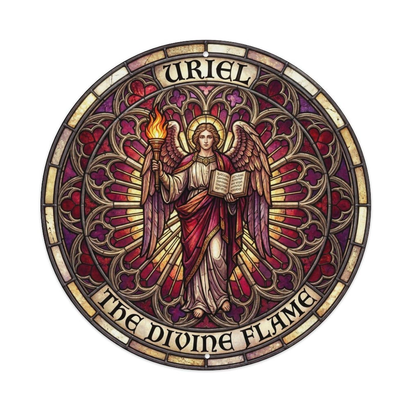 The Divine Flame Archangel Uriel Holy Wisdom Metal Tin Sign
