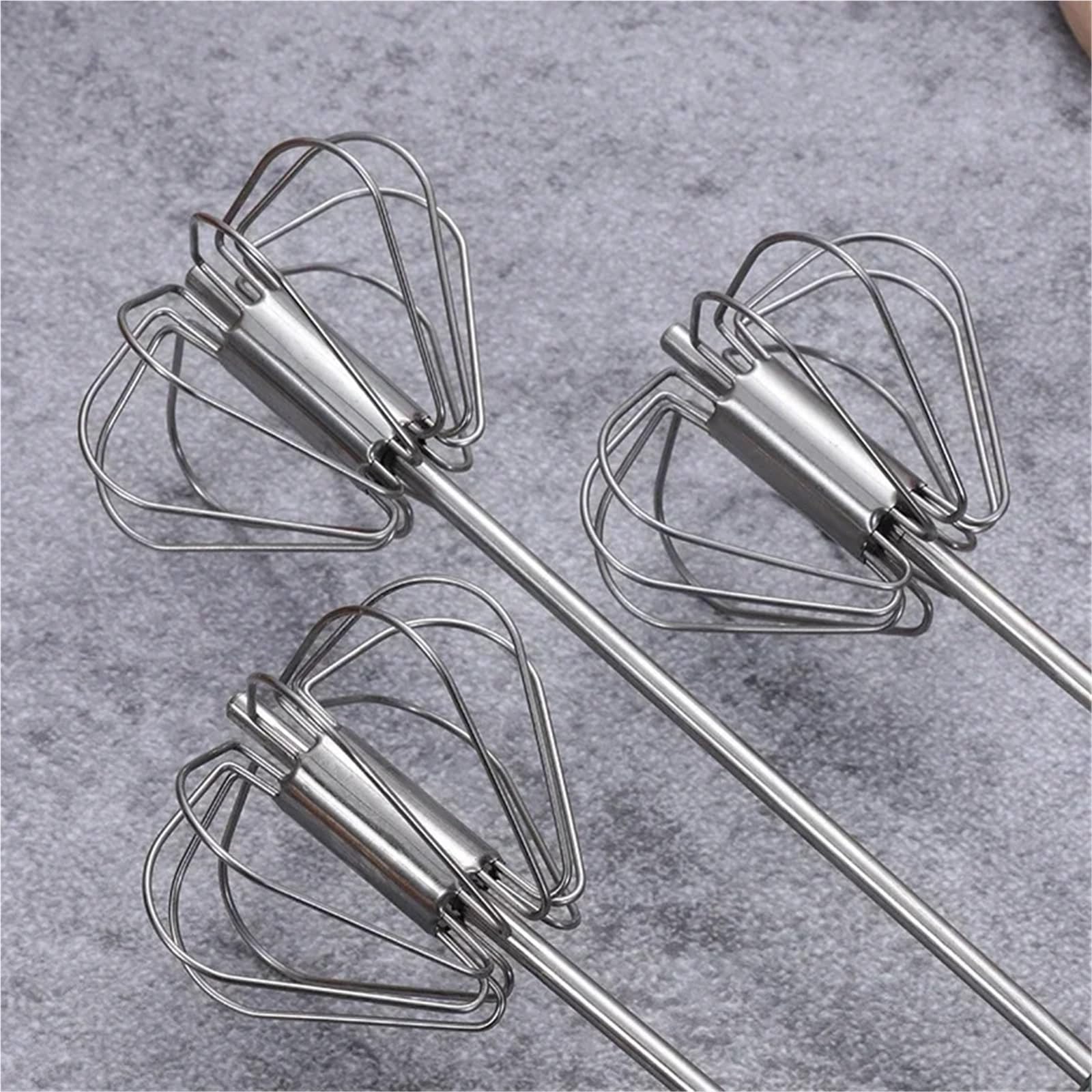 Batidor semiautomático a presión manual, batidor de huevos, accesorios cocina acero inoxidable, herramientas, utensilios crema giratorios automáticos, 3 uds para Mezclar