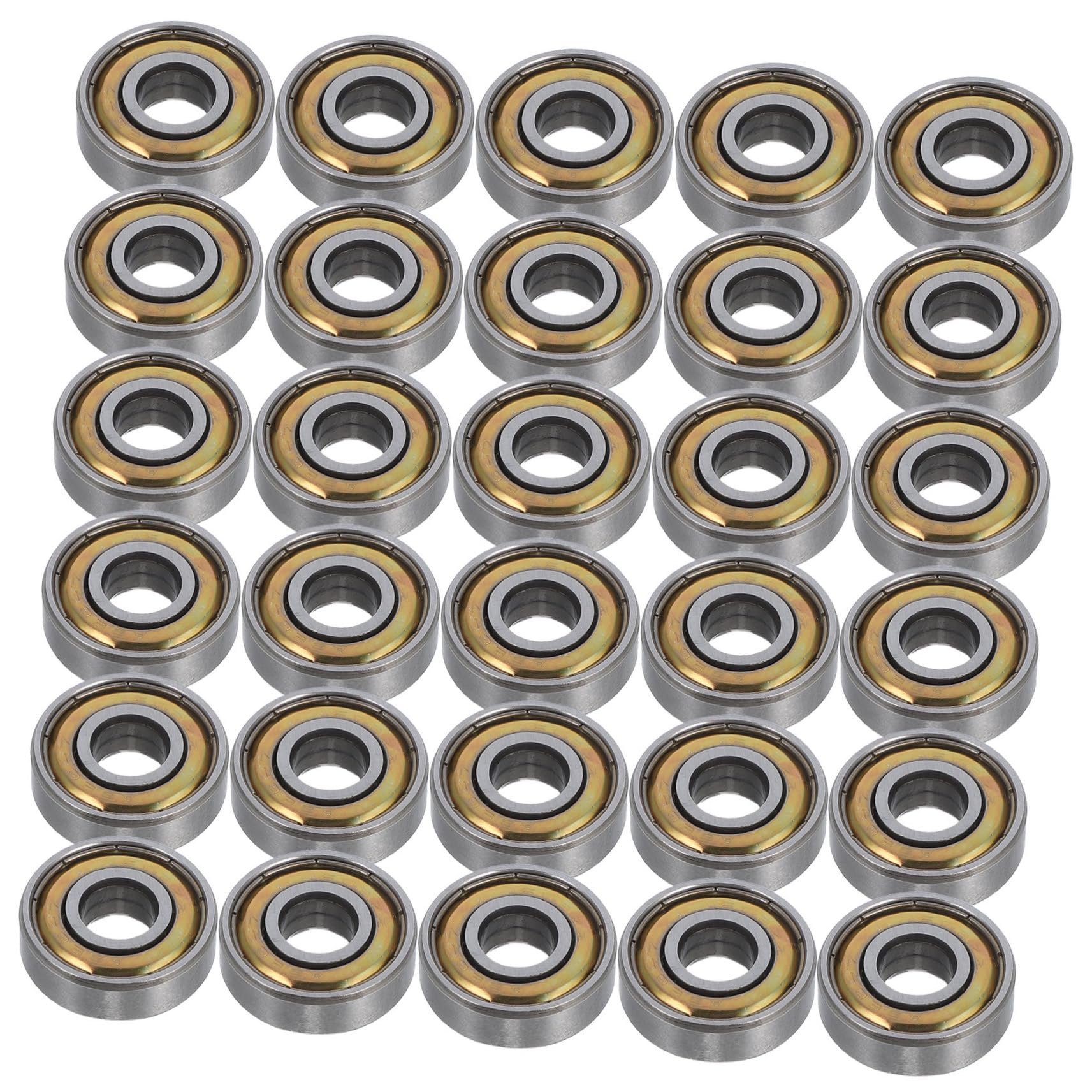 BRIGHTFUFU 30pcs Skateboard Replacement Bearings Ball Bearings for Skateboard Wheels Carbon Steel Seamless Operation Fit for Multiple Sports