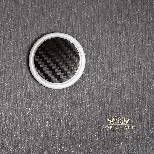 Miniatura 5 de SopiGuard Adhesivo para Apple AirTag Precision de borde a borde para panel trasero (gris bronce cepillado)