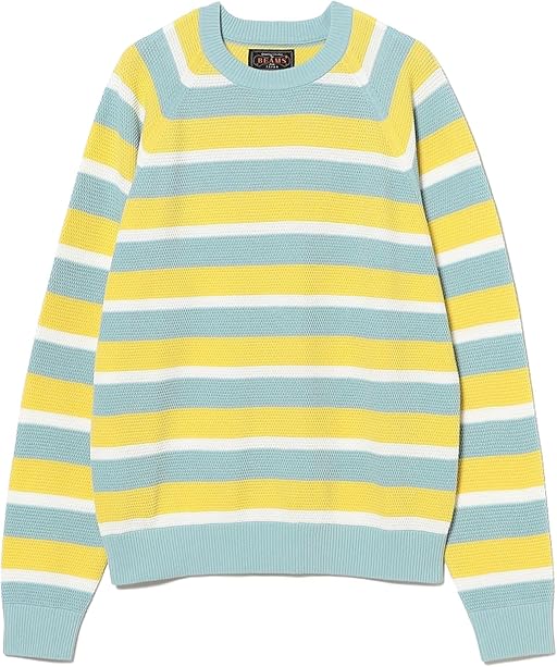 Multi Stripe Cotton Crewneck Sweater 38-15-0265-156 38150265156: Saxe Multi Stripe Cotton Crewneck Sweater 38-15-0265-156 38150265156: Saxe