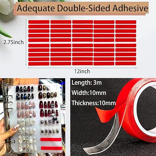 Miniatura 5 de Organizador de uñas a presión, 10 unidades, transparente, vacío, almacenamiento de uñas, embalaje de uñas a presión para almacenamiento de uñas