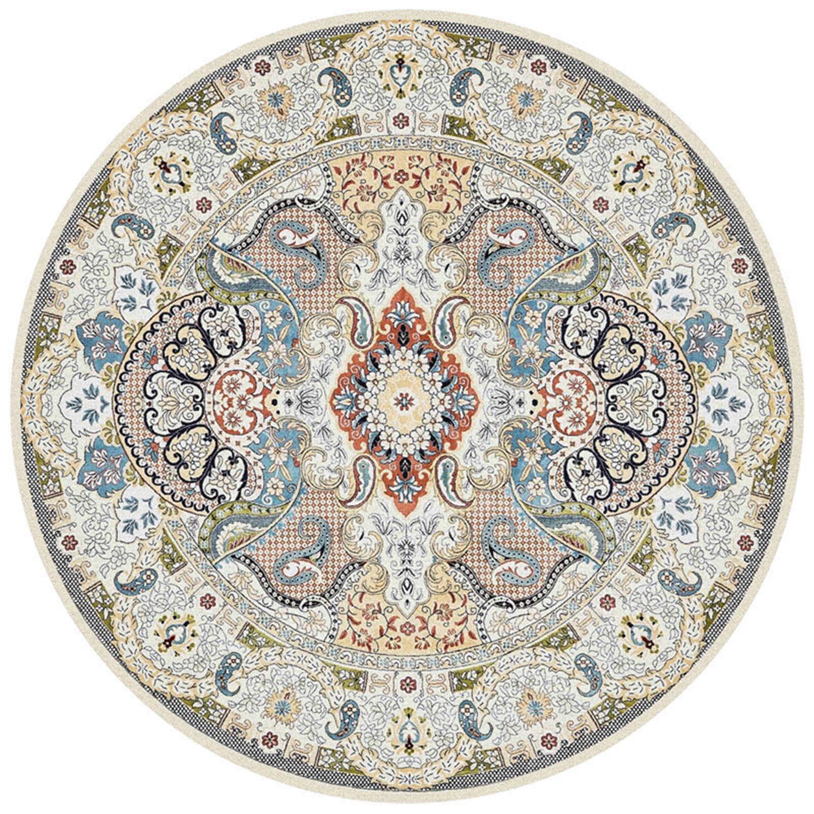 Tapis rond bohème mandala de 160cm pour réchauffer l'ambiance de votre salon