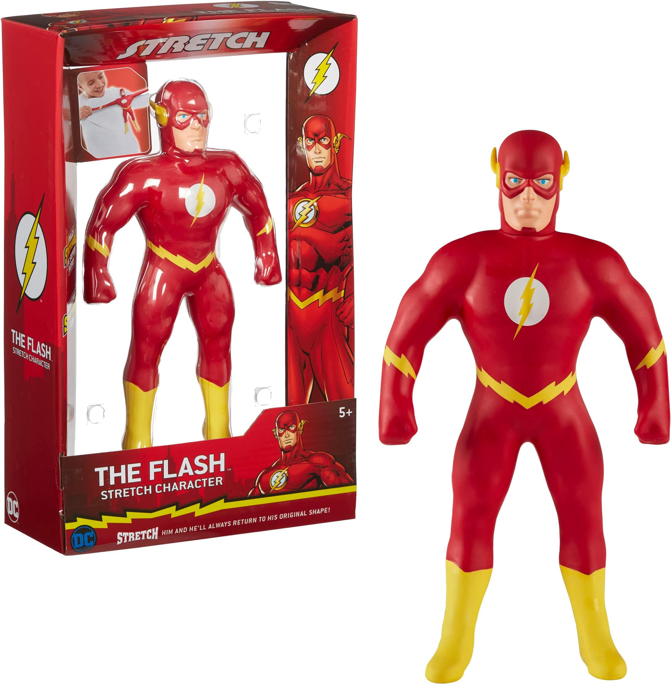 Stretch THE FLASH LARGE TOY. AMAZING FUN. DC SUPERHERO TOY. BOYS PRESENT. SUPERHERO TOYS.