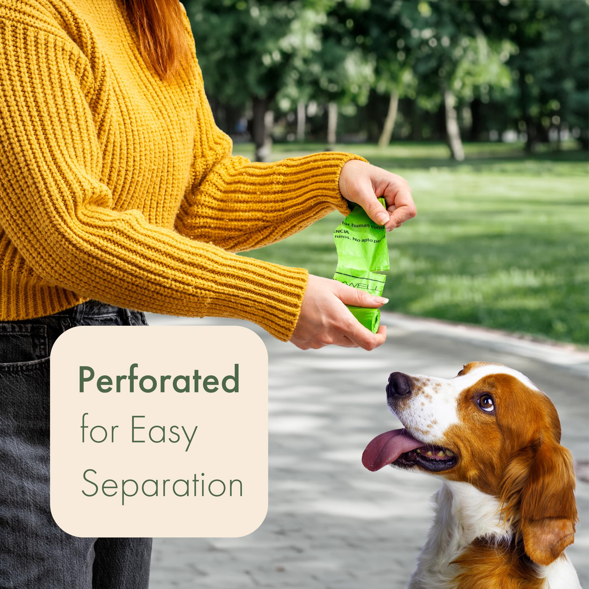Carrywell Bolsas para excrementos de perro, 300 unidades, a prueba de fugas y extra gruesas, rollos de repuesto para perros, sin perfume