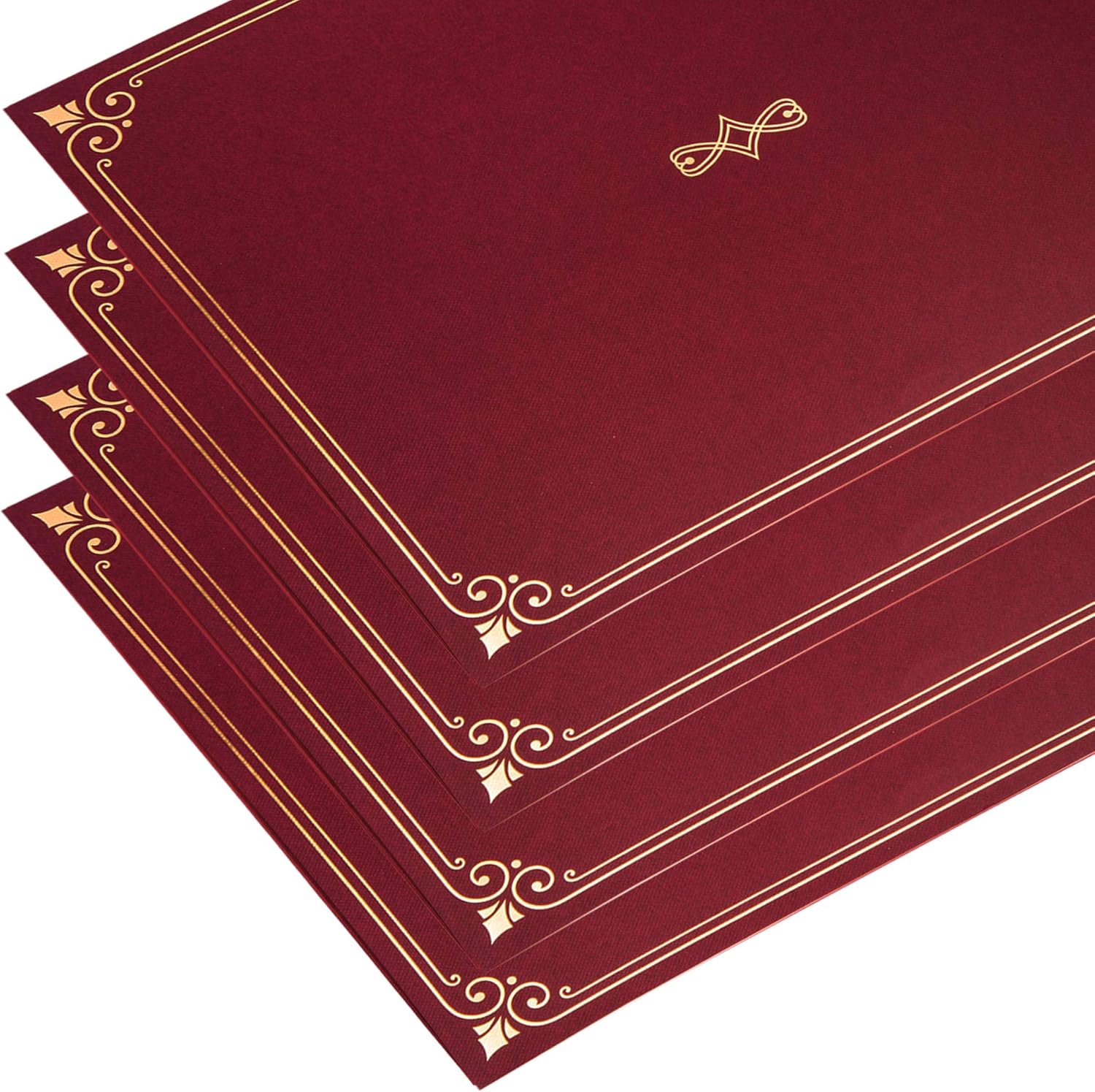 Certificate Holders, 25-Pack Certificate Covers for Letter Size 8.5 x 11 Inch Paper, Certificate Folders, Red, 9 x 11.5 Inches : Office Products