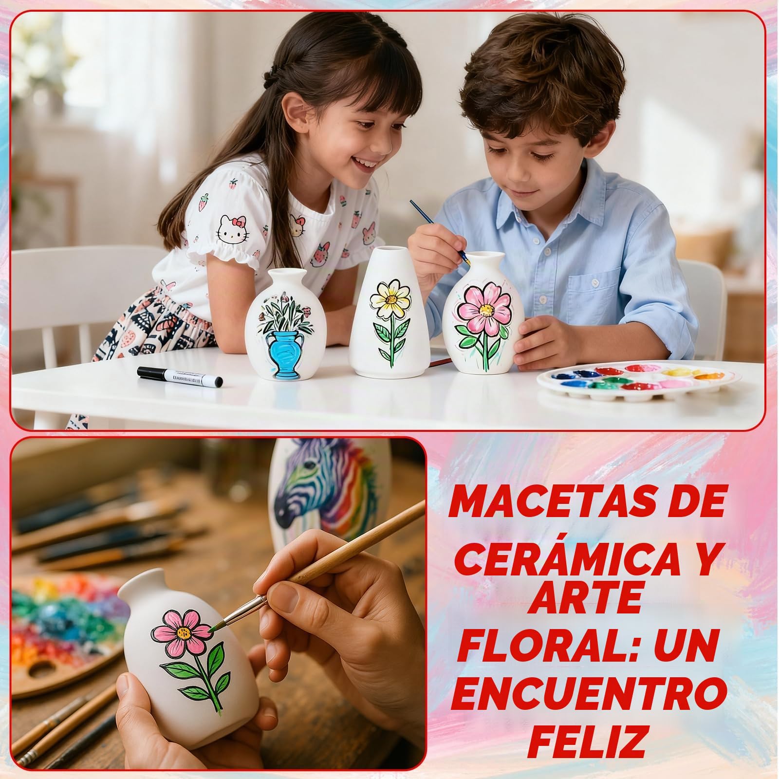 Juego de 16 jarrones pequeños blancos para flores, jarrón de arcilla a granel para decoración de boda, centros de mesa, mini jarrones de cerámica bohemios para pintura del hogar, decoración de mesa de