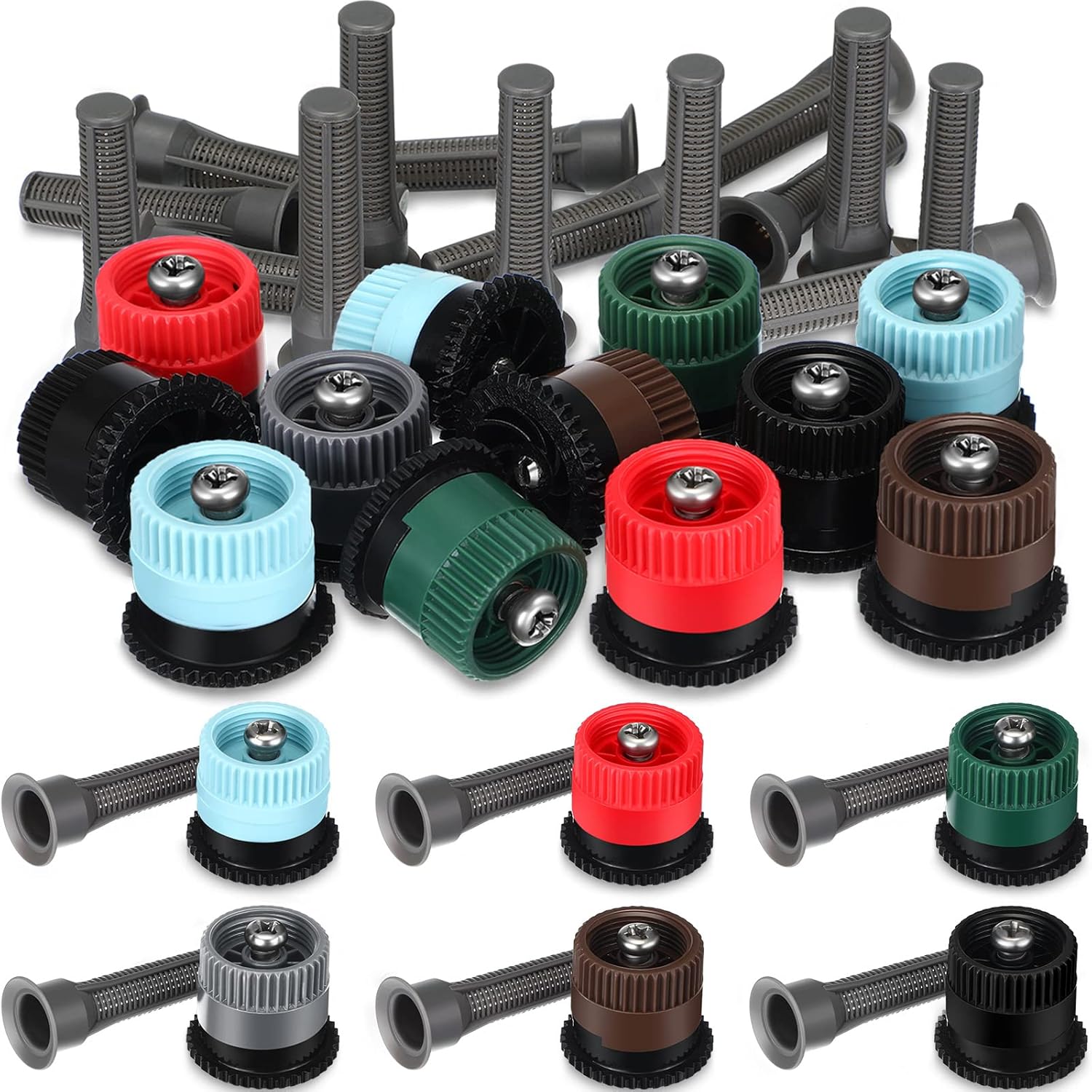 48 Pcs Variable Arc Nozzle Adjustable Pop up Sprinkler Head Lawn