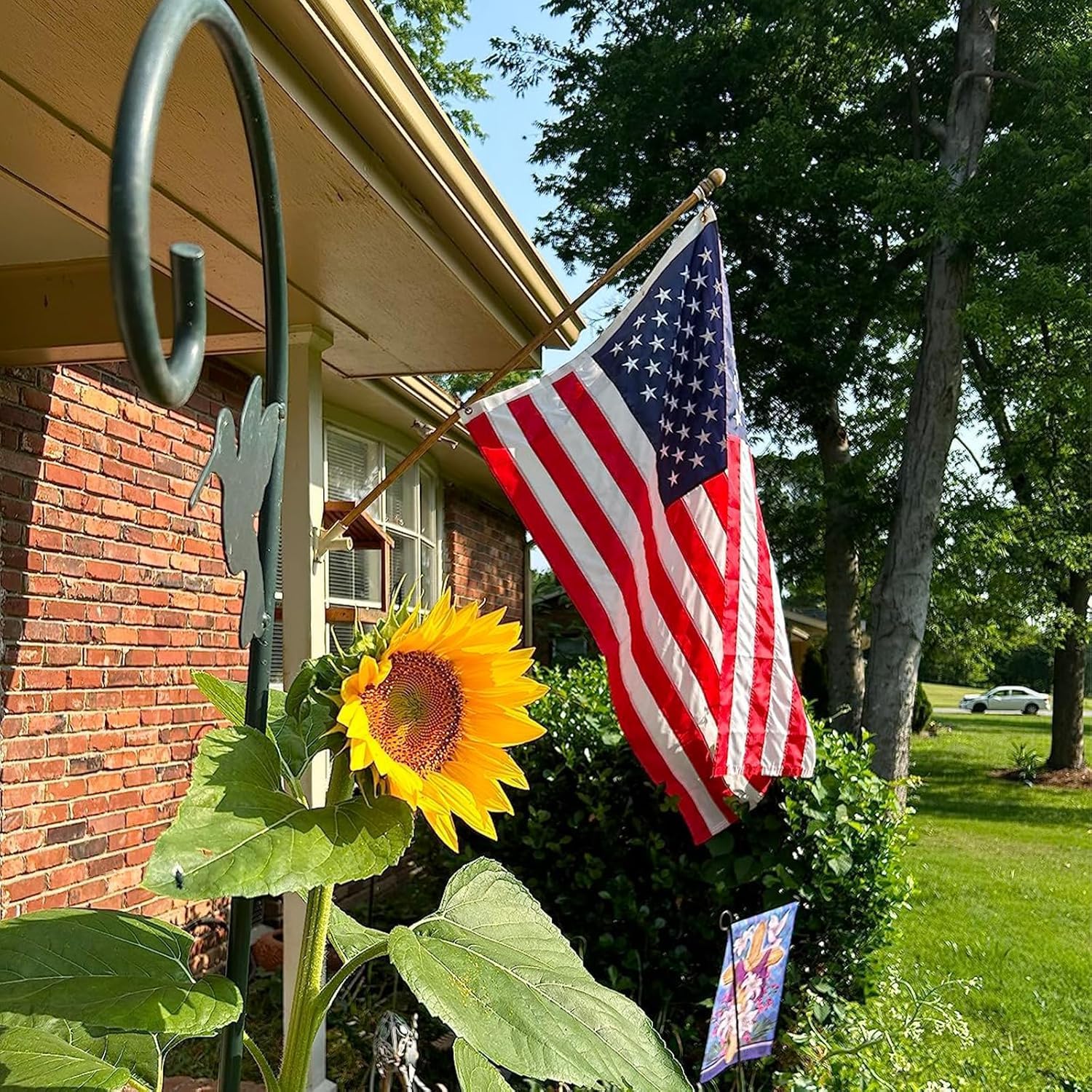 Bradford Betsy Ross Flag and American Flag 3x5 ft 2 Pack, Embroidered 13 Star American Flags Heavy Duty for 250th Anniversary, 13 Colonial with USA Flag for Outside 4th of July