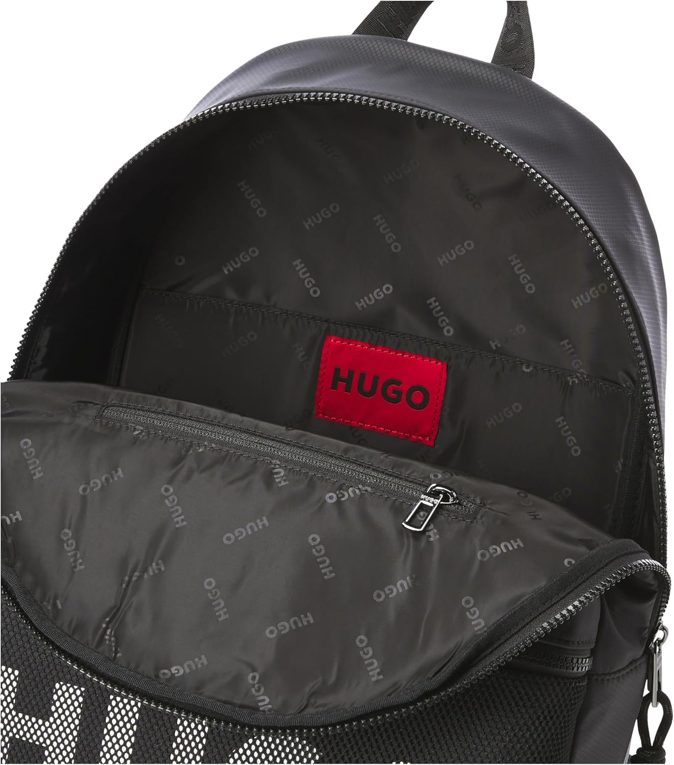 HUGO Mesh Logo Backpack, Black Currant, PCE. - Image 4