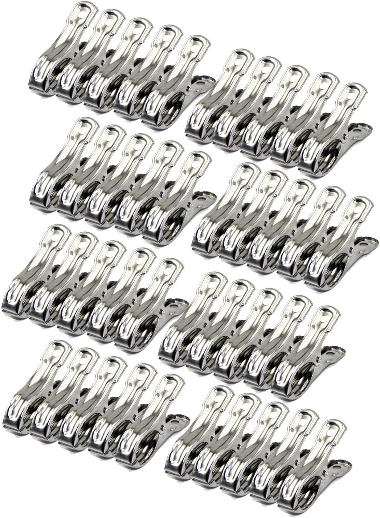 Row Cover Clips 40 Pack 2.2 Inch Stainless Steel Clothes Pins,Towel Clips Beach Towel,Garden Clips,Greenhouse Clips