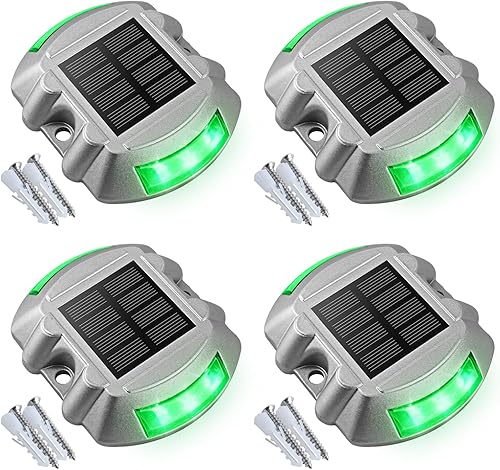 Miniatura 41 de VOLISUN - Luces solares para cubierta, para muelle de entrada, paquete de 16 luces led IP67 impermeables para exteriores, de advertencia para Blanco