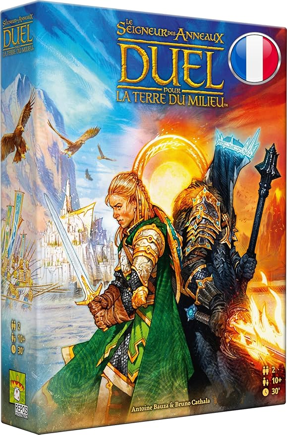 Repos Production - Asmodee - El Señor de los Anillos: Duelo para la Tierra Media - Juego de Mesa estratégica para 2 Jugadores - Creado por Antoine Bauza y Bruno Cathala - A Partir de 10 años